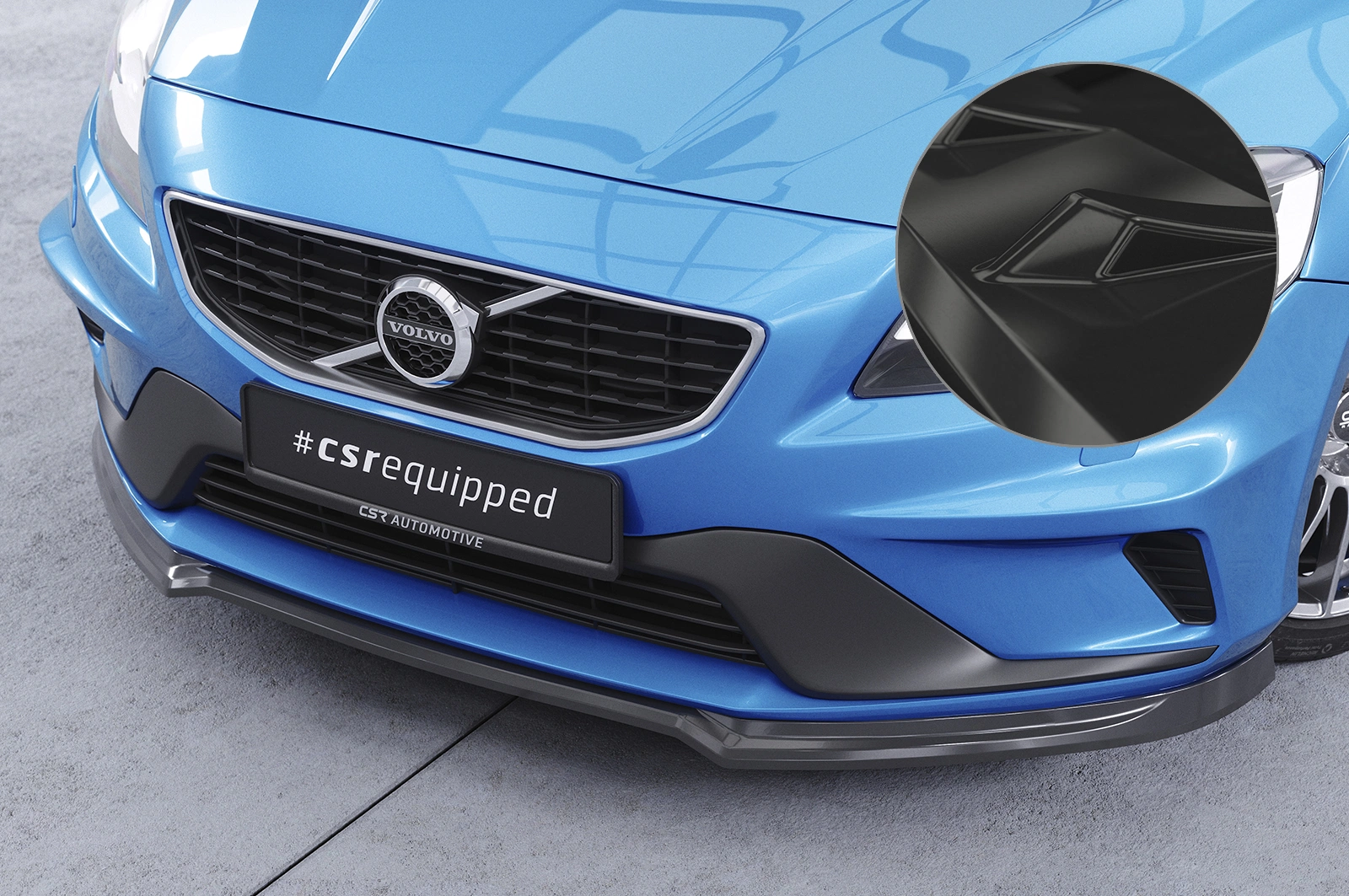 Voorspoiler Volvo V40 R-Design 2012-2019 Glans Zwart – CSR