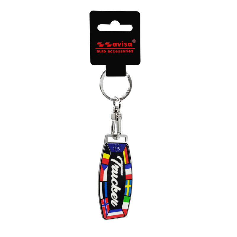 RVS sleutelhanger - Trucker/Flags