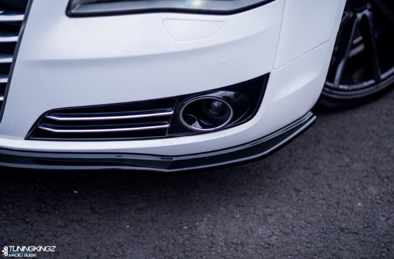 Voorspoiler Audi A8 D4 Glanzend Zwart