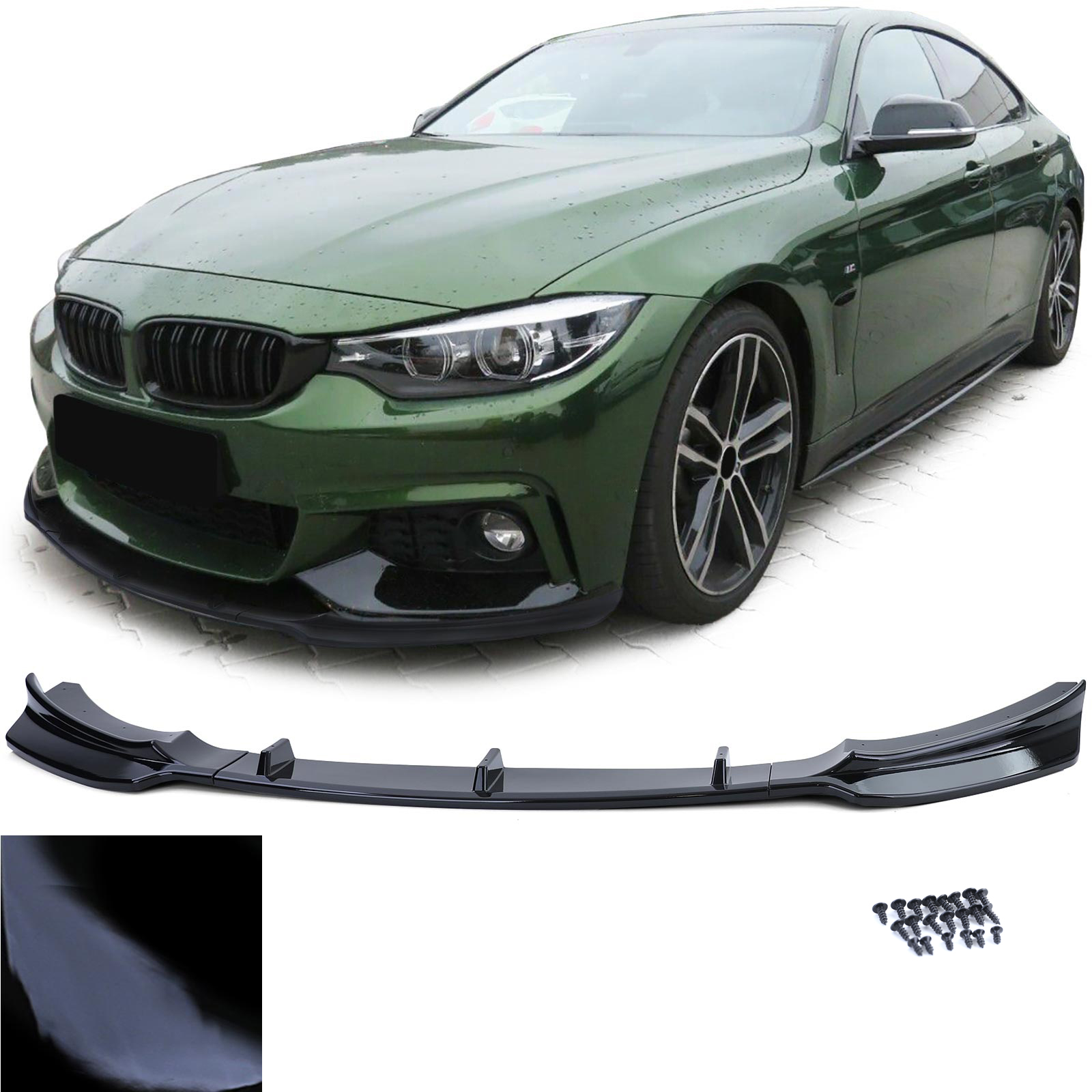 Voorspoiler BMW 4-Serie F32/F33/F36 Glans Zwart
