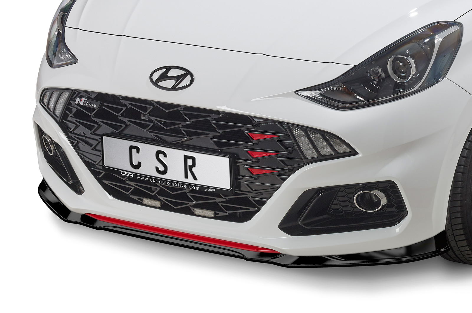 Voorspoiler Hyundai i10 (3. Gen) N-Line CSR Glans Zwart