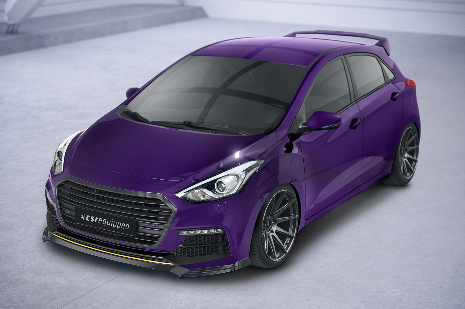 Voorspoiler Hyundai I30 (GD) Turbo glans zwart