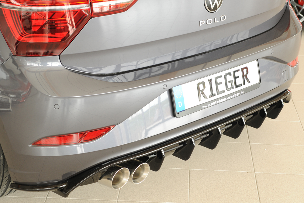 Diffuser Volkwagen Polo GTI 2G AW 2021-.... Zwart Glans Rieger