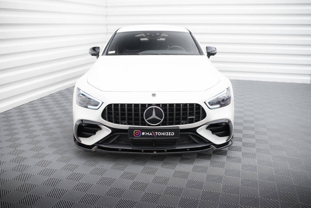 Voorspoiler V.2 Mercedes AMG GT43 Maxton Glans Zwart