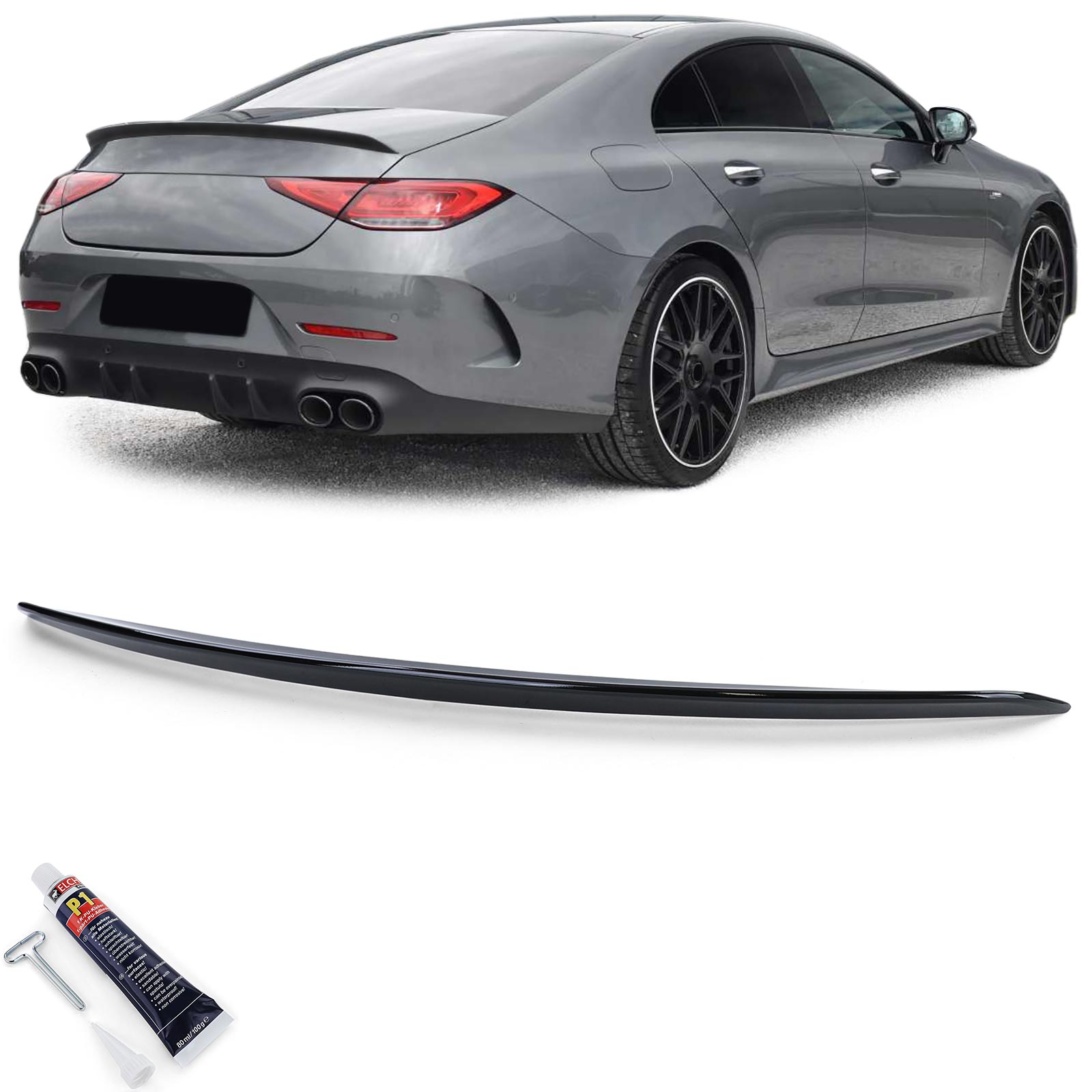 Spoiler Mercedes CLS-Klasse W257 C257 Sedan Glans Zwart