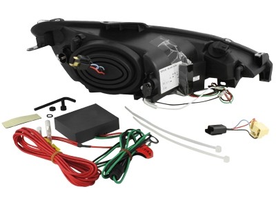 Headlights Peugeot 206 98-07 Devil Eyes Dlite LED Black
