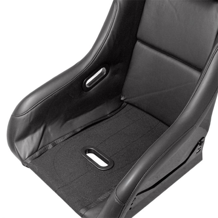 Sportstoel 'MO' - Zwart Kunstleder - Vaste polyester rugleuning - incl. sledes