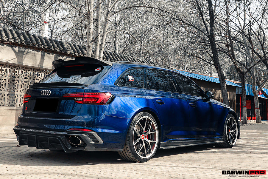 Audi RS4 B9 BKSS Style Rear Diffuser w/ Cap Carbon 2017-2022