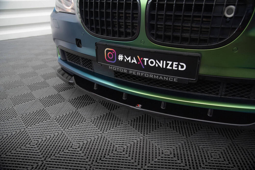 Voorspoiler V.1 BMW 7 Serie F01 Maxton Glans Zwart