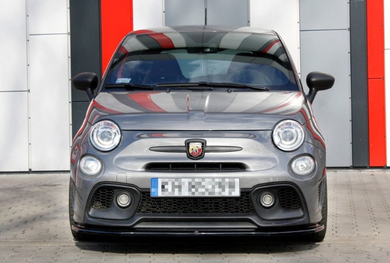 Voorspoiler Fiat 500 Abarth Facelift MK1 Glanzend Zwart