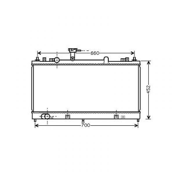 Radiator MAZDA 6 02->> 375x735x16 2.3I +/-AC