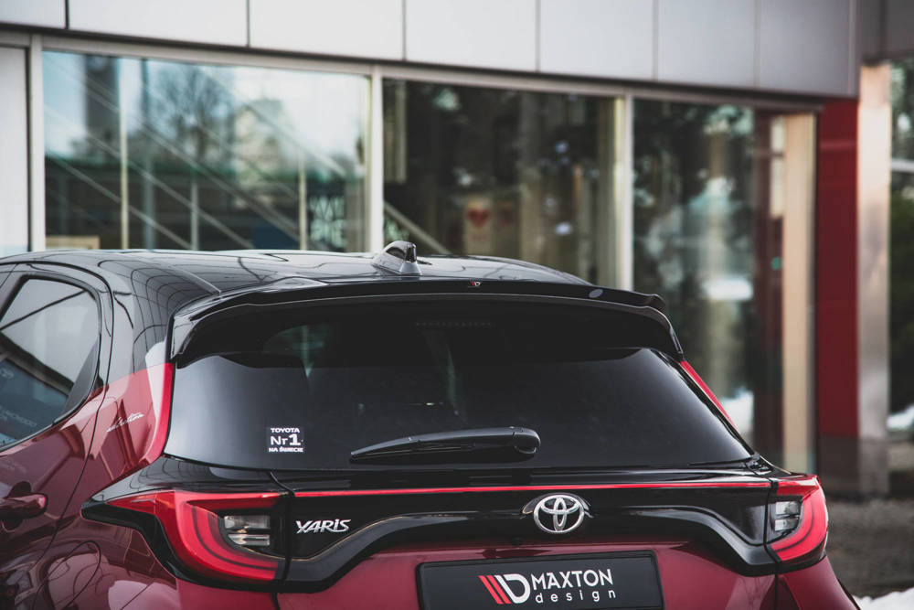 Spoiler V.1 Toyota Yaris MK4 Maxton Glans Zwart