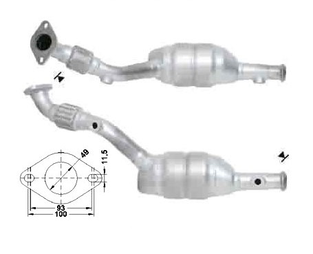 Renault CLIO 1.2i 1149 cc 43 Kw / 58 cv D7F Magnaflow CAT Bouwja