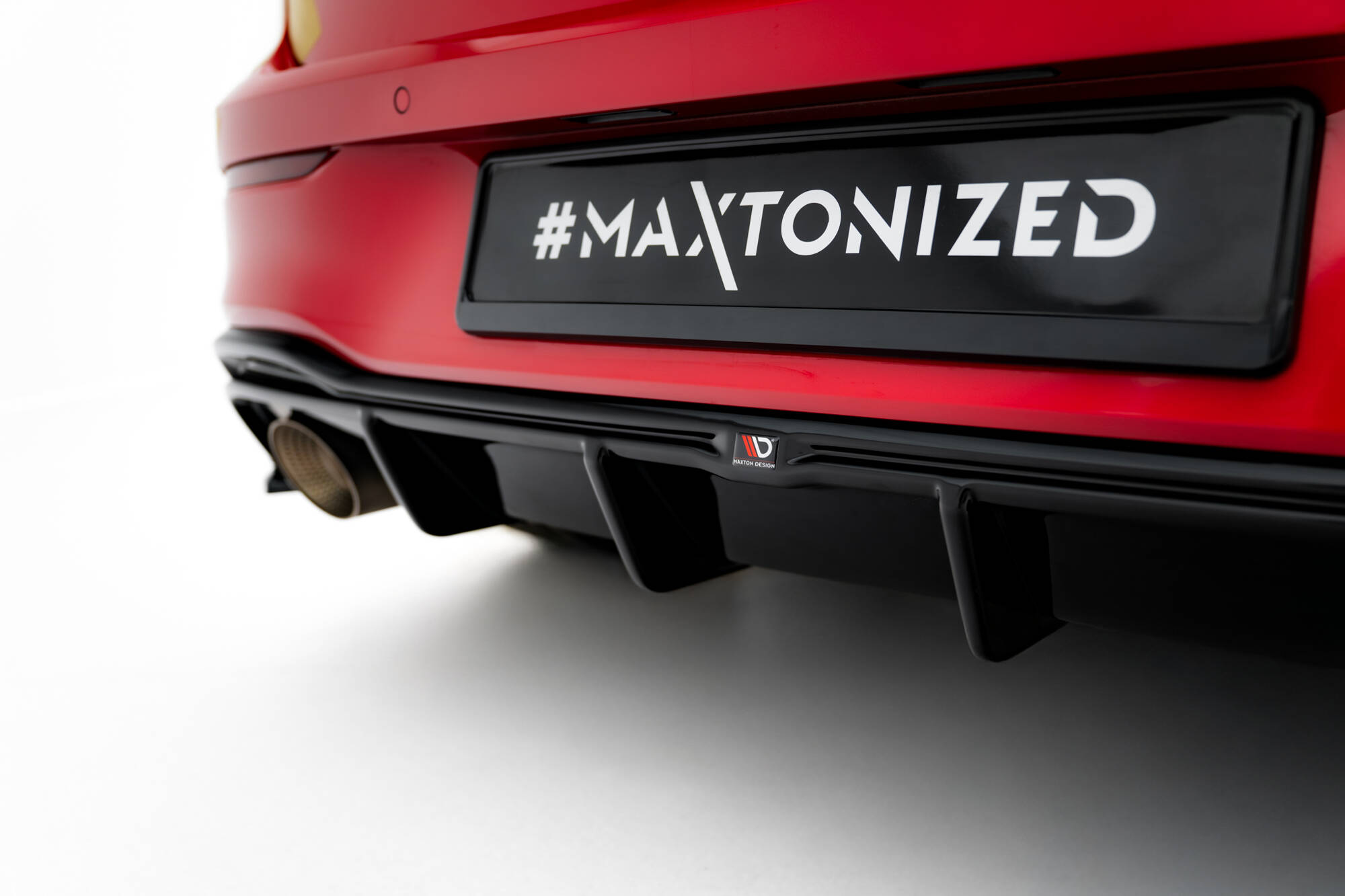 Achter Diffuser Volkswagen Golf GTI Clubsport MK8 Facelift Maxton Glanzend zwart