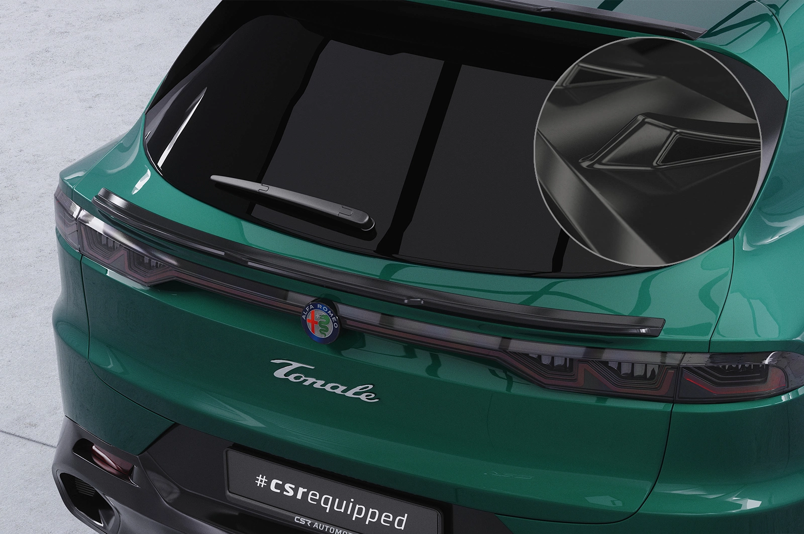 Achterspoiler Alfa Romeo Tonale glans zwart
