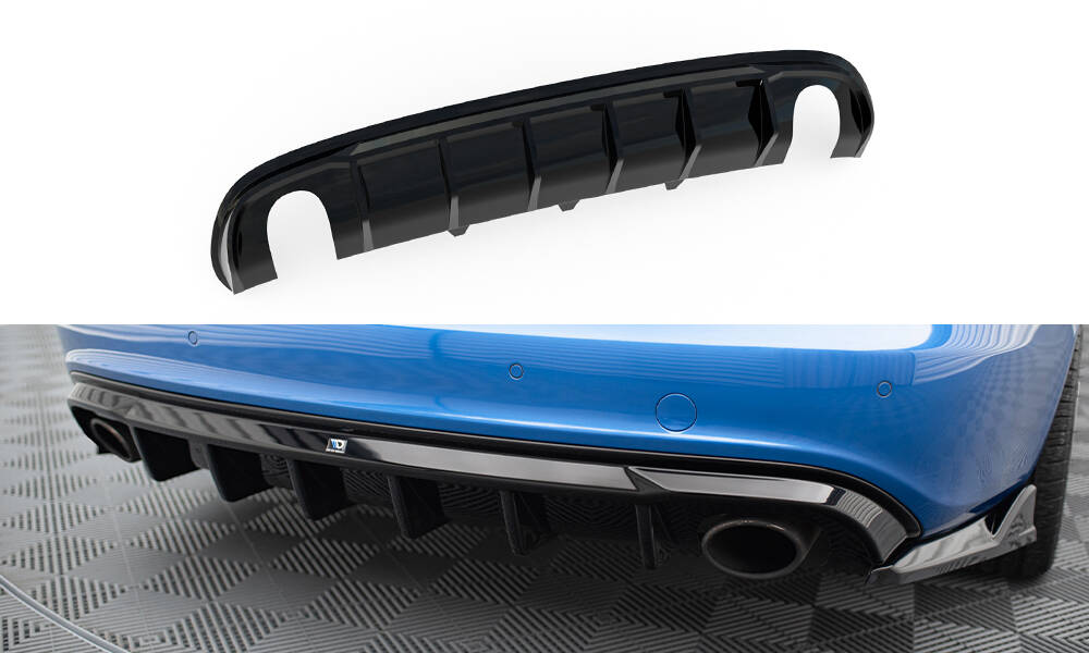 Achter Diffuser Audi A4 S-Line Sedan / Avant B8 Maxton Glanzend zwart