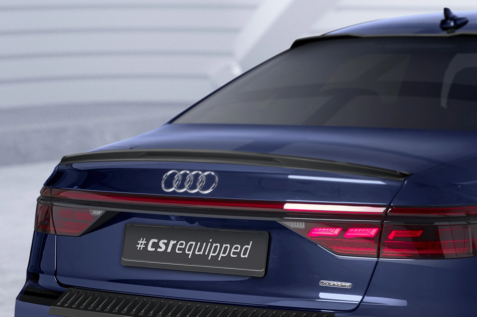 Achterspoiler Audi A8 (D5) glans zwart