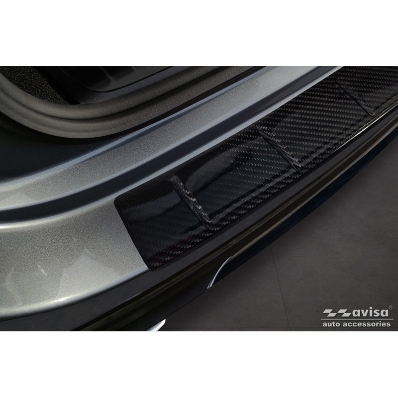 Echt 3D Carbon Achterbumperprotector  Mercedes GLE II (W167) Facelift 2023- Excl. AMG Line 'Ribs'