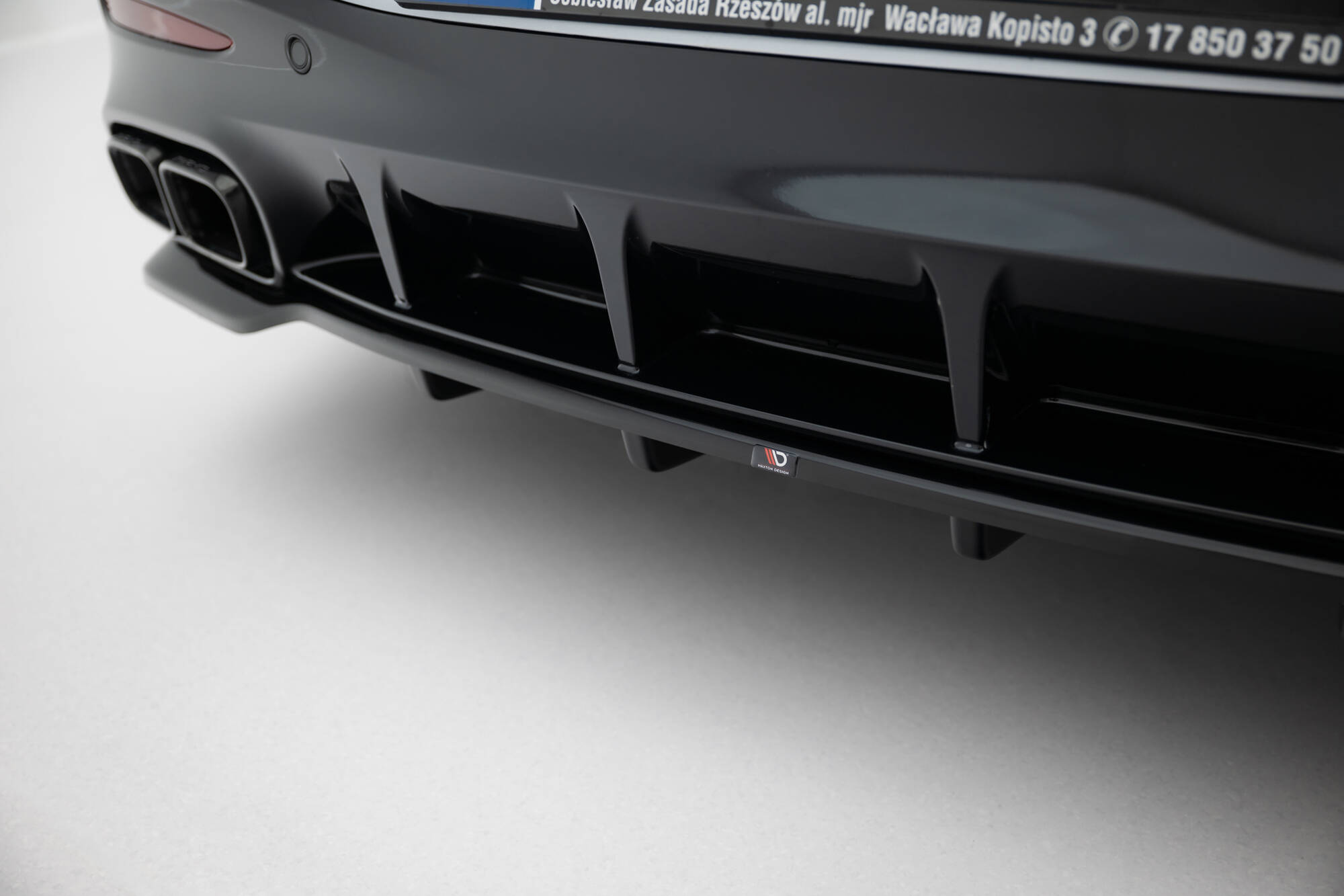 Achter diffuser V.2 Mercedes-AMG GT 63 C192 Maxton Glanzend zwart