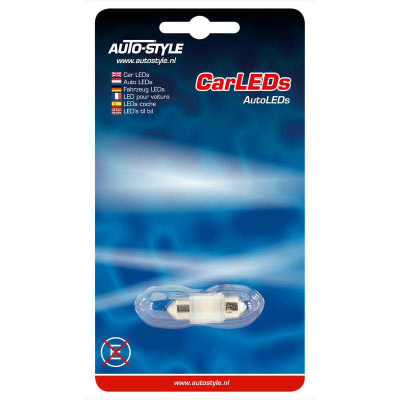 Festoon 3D SuperLED Lamp 12V/1W Wit 10x31mm, per stuk (8000K)