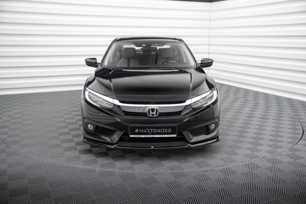 Voorspoiler V.2 Honda Civic Maxton Glans Zwart