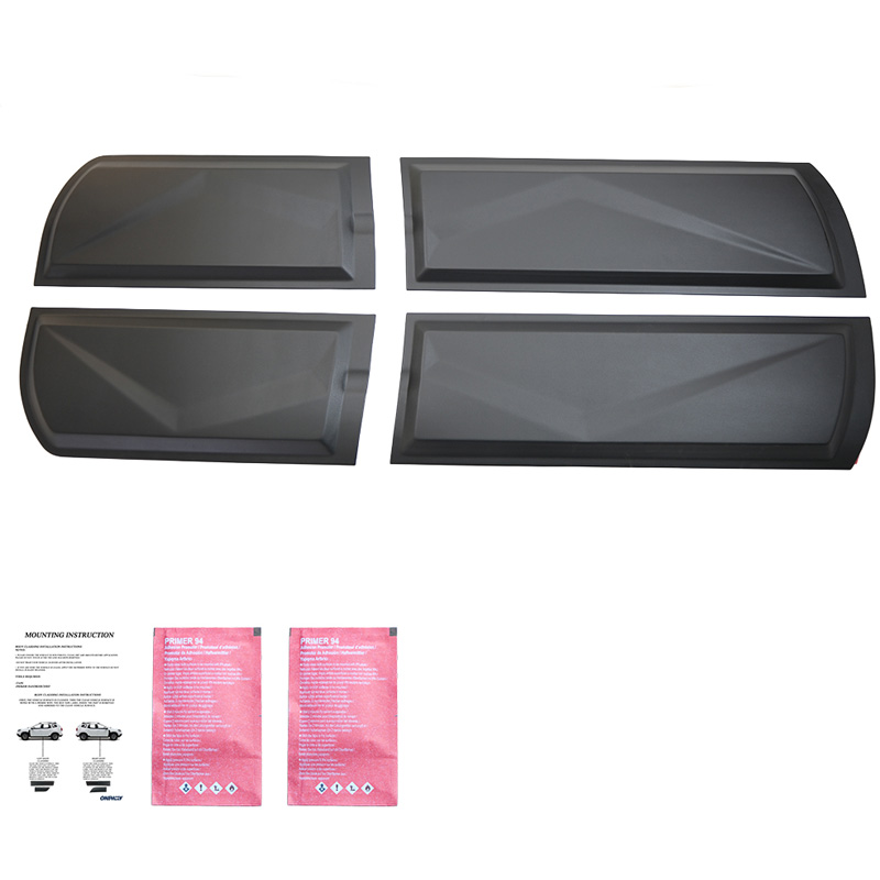 Oneway Set deurpanelen  Nissan Navara D40 2005-2010 - Matzwart