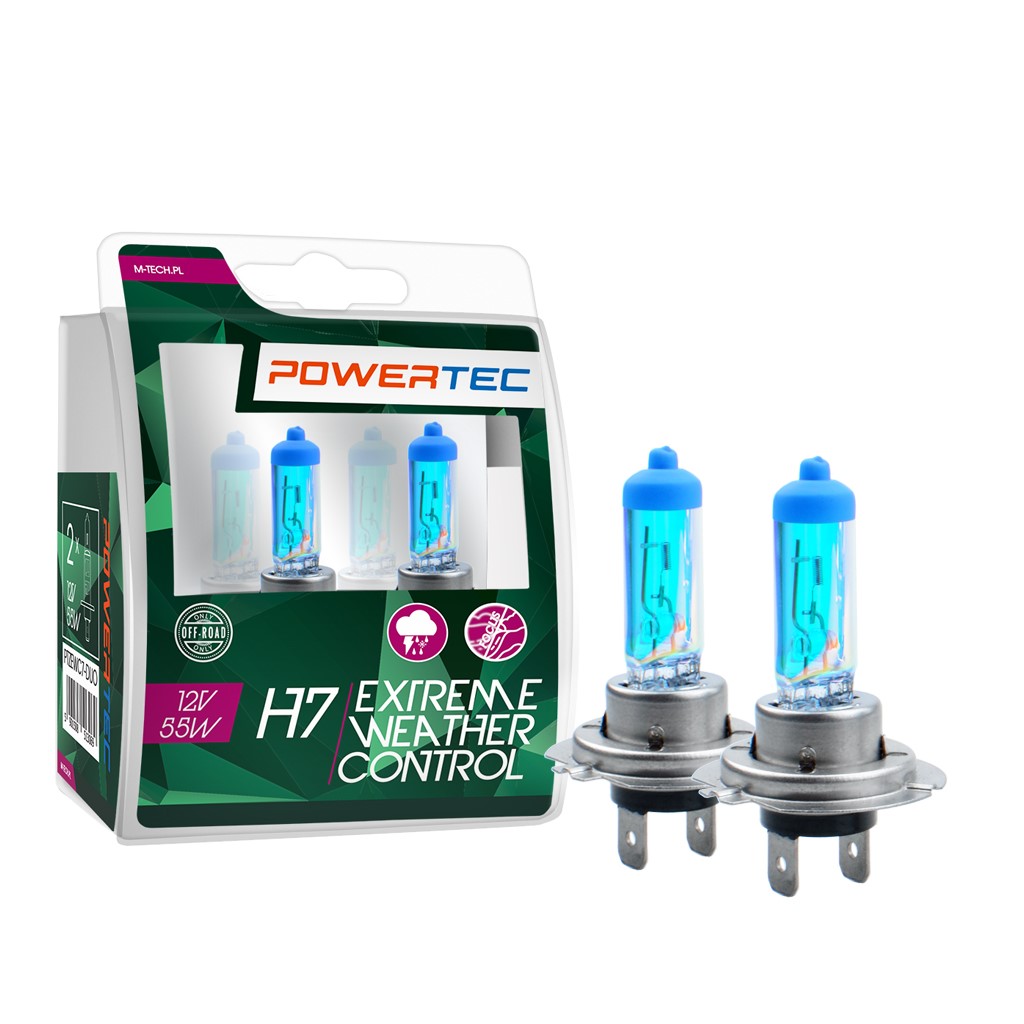 Mtech Powertec Extreme Weather Control H7 bulbs 12V DUO