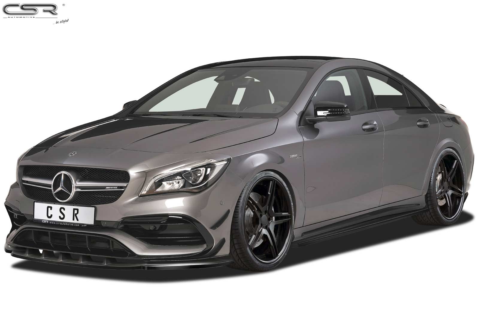 Voorspoiler Mercedes Benz CLA 45 AMG C117 X117 Glans Zwart