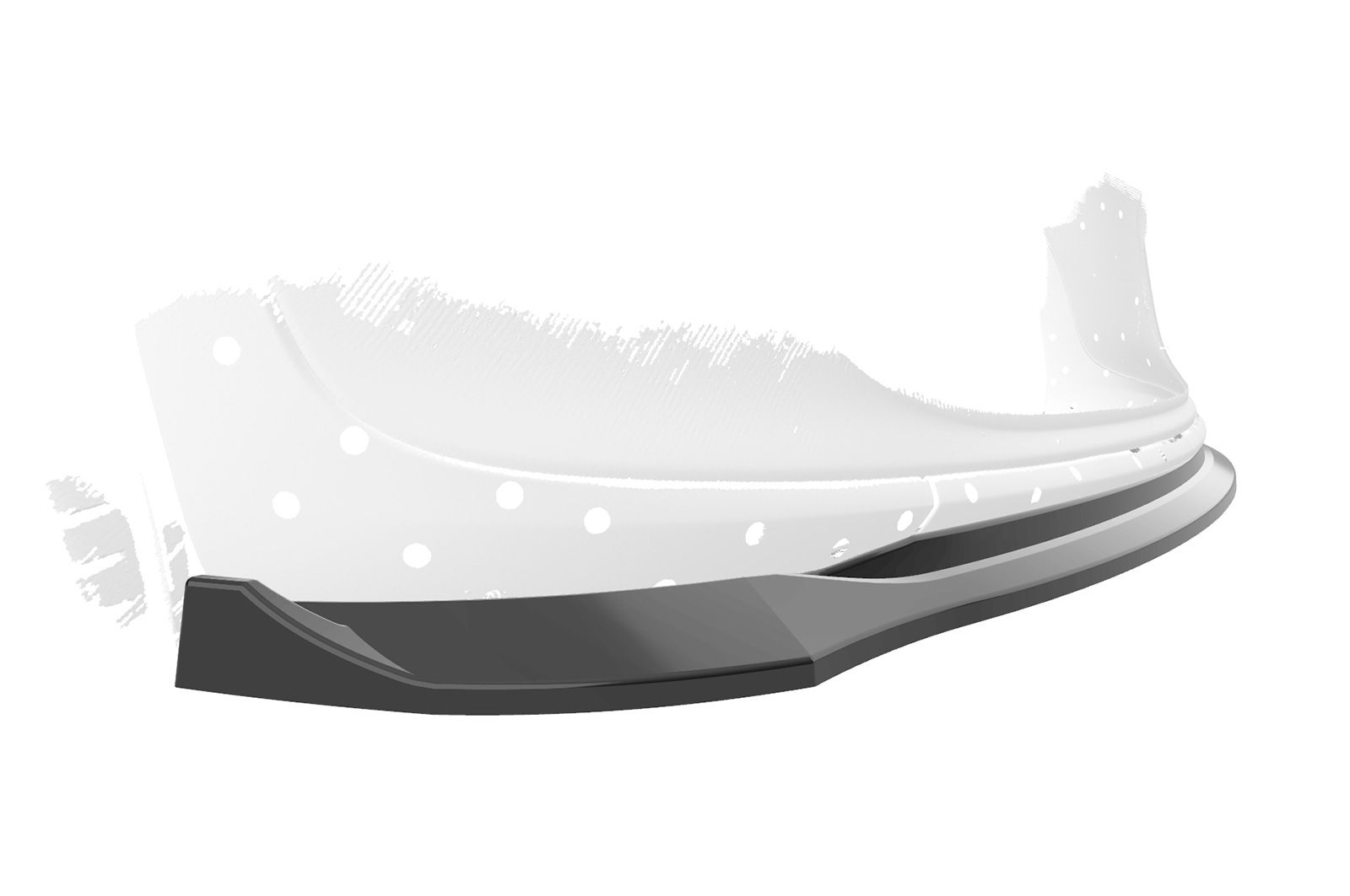 Voorspoiler Renault Twingo 3 GT CSR glans Zwart