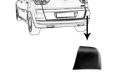 Rubber profiel rechts achter Citroen C4 Picasso '07 - '13