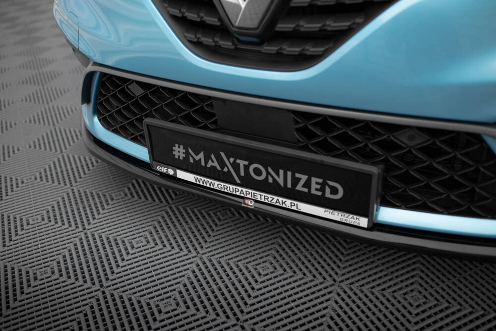 Voorspoiler V.2 Renault Clio RS Line Mk5 Maxton Glans Zwart