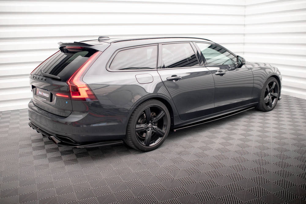 Zijskirts Volvo V90 R-Design 2016 - 2020 Maxton Glans Zwart
