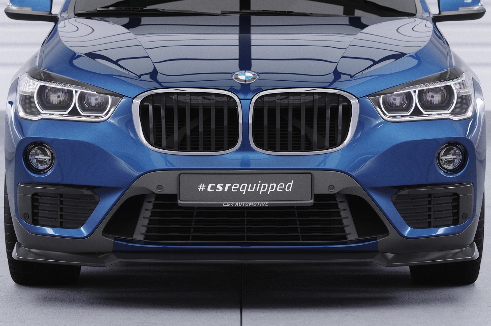 Voorspoiler BMW X1 (F48) glans zwart – CSR Automotive