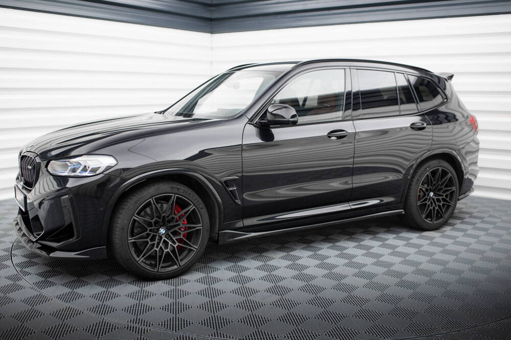 Zijskirts BMW X3M F97 FL Maxton Glans Zwart