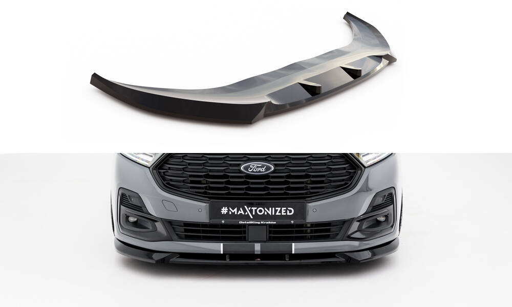 Voorspoiler Ford Transit Connect MK3 Maxton Glanzend zwart