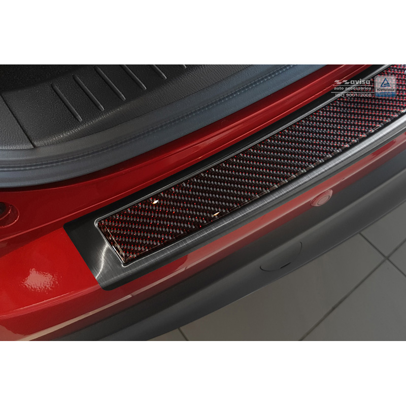 RVS Achterbumperprotector 'Deluxe' Mazda CX-5 2014- Zwart/Rood-Z