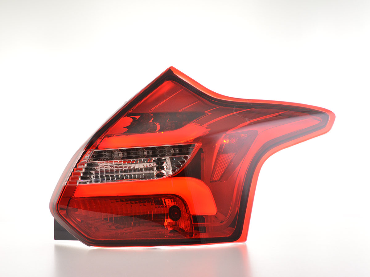 Taillights Ford Focus III 5 door 2011- LED red/Smoke