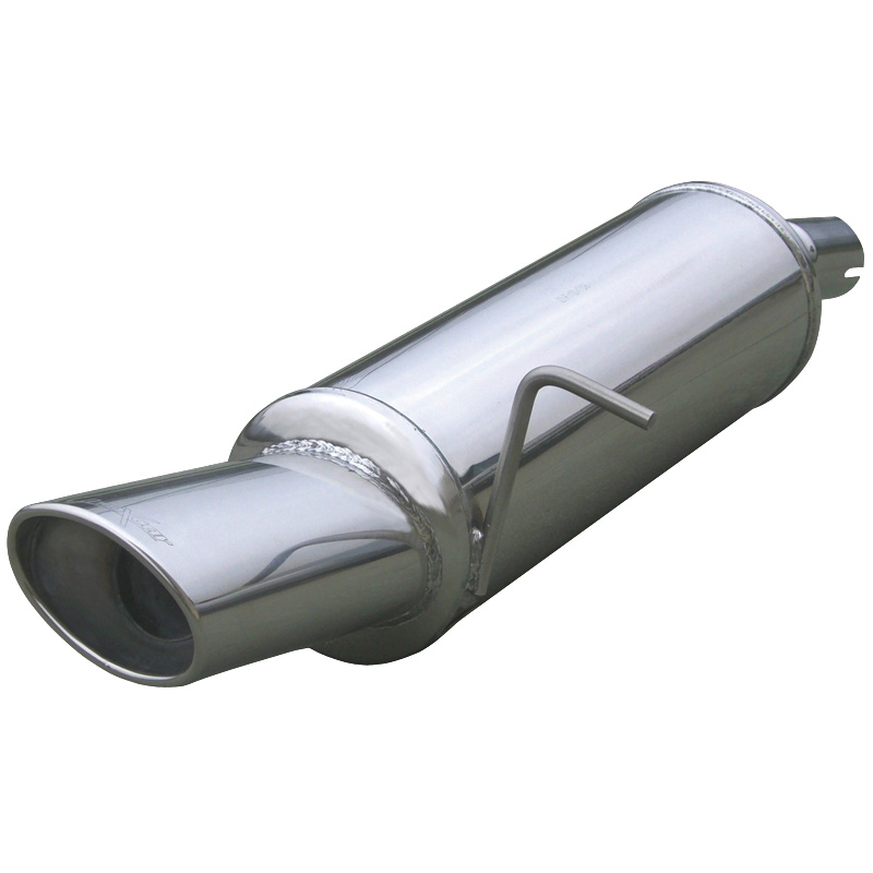 100% RVS Sportuitlaat  Ford Fiesta 1.4 TDCi (68pk) 2002- 120x80mm