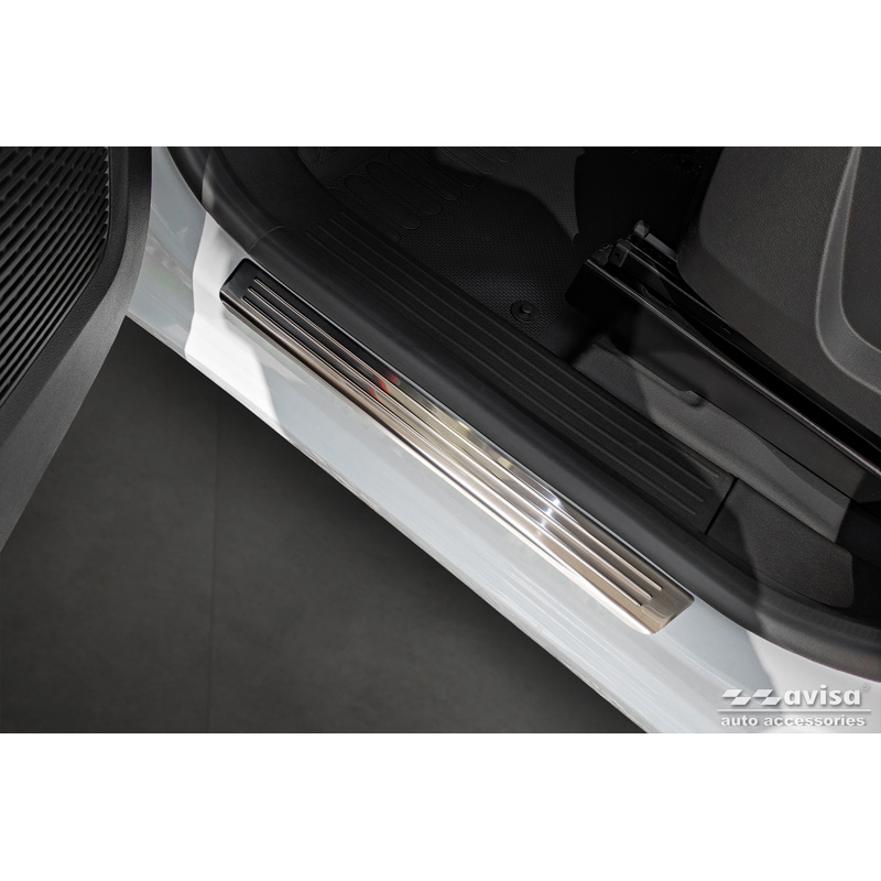 RVS Instaplijsten  Renault Kangoo III & Nissan Townstar & Mercedes Citan 2021- - 'Lines' - 4-delig (voor alle 4-deurs modellen)