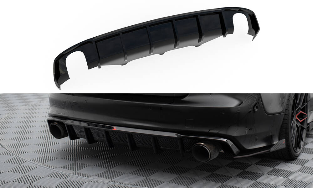 Achter Diffuser Audi A7 S-Line C7 Maxton Glanzend zwart