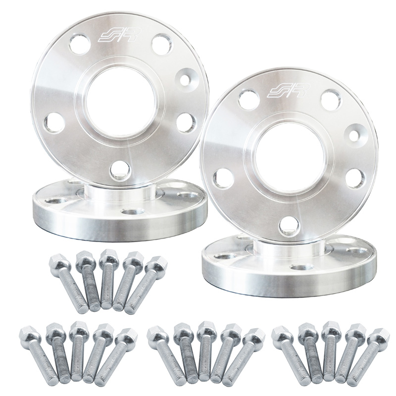 Simoni Racing Aluminium Spoorverbreder Set - 2x15mm(VA) - 2x18mm(AA) (Naaf 66,6mm) inclusief wielbouten -  Audi diversen