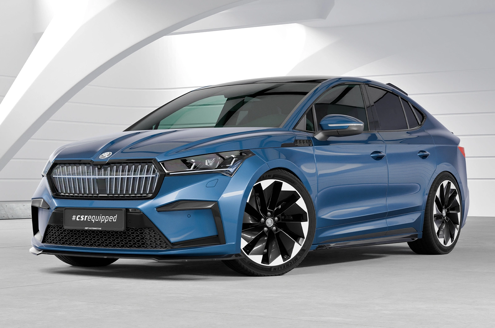 Voorspoiler Skoda Enyaq glans zwart