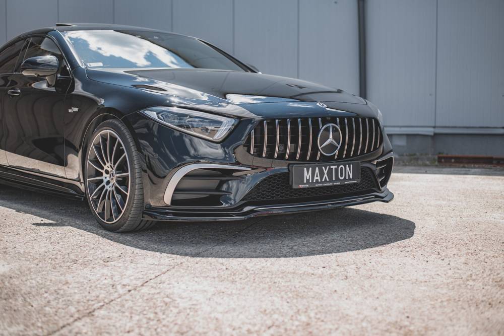 Voorspoiler V.3 Mercedes AMG CLS AMG Pakket & CLS53 C257 Maxton Glans Zwart