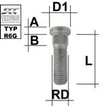 Tapdraden M12 x 1,5 60mm R6G
