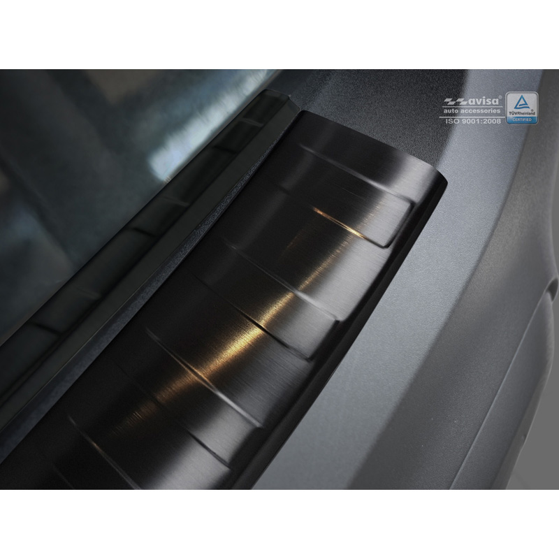 Zwart RVS Achterbumperprotector Opel Crossland 2017- 'Ribs'