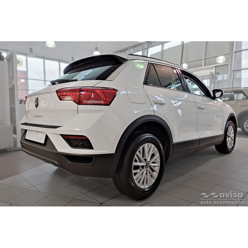 Matzwart RVS Achterbumperprotector  Volkswagen T-Roc 2017-2022 & Facelift 2022- incl. Cabrio 'Ribs'