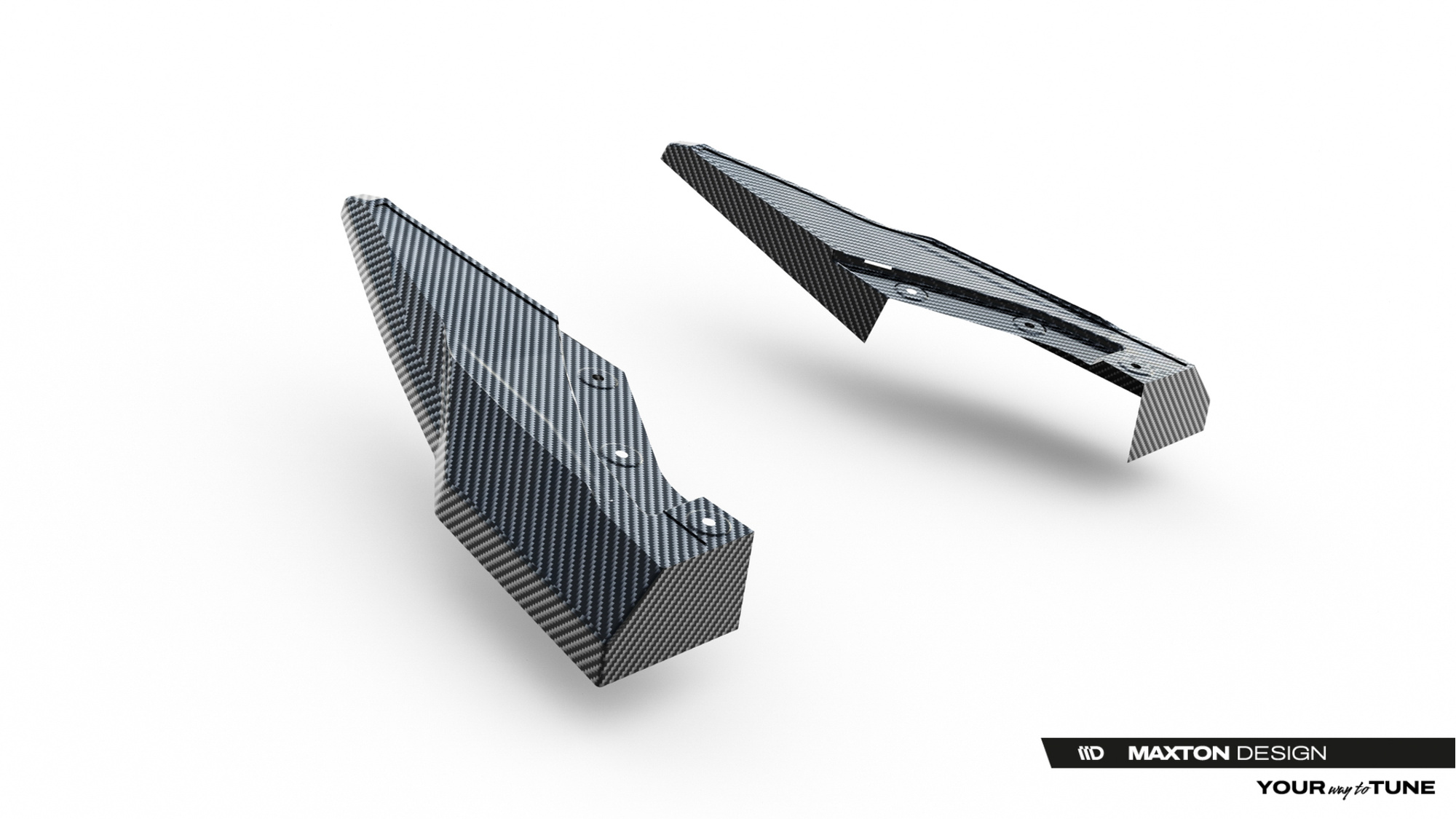 Prepreg Carbon Fiber Rear Side Splitters Audi Q8 S-Line Mk1 Facelift – Maxton Design
