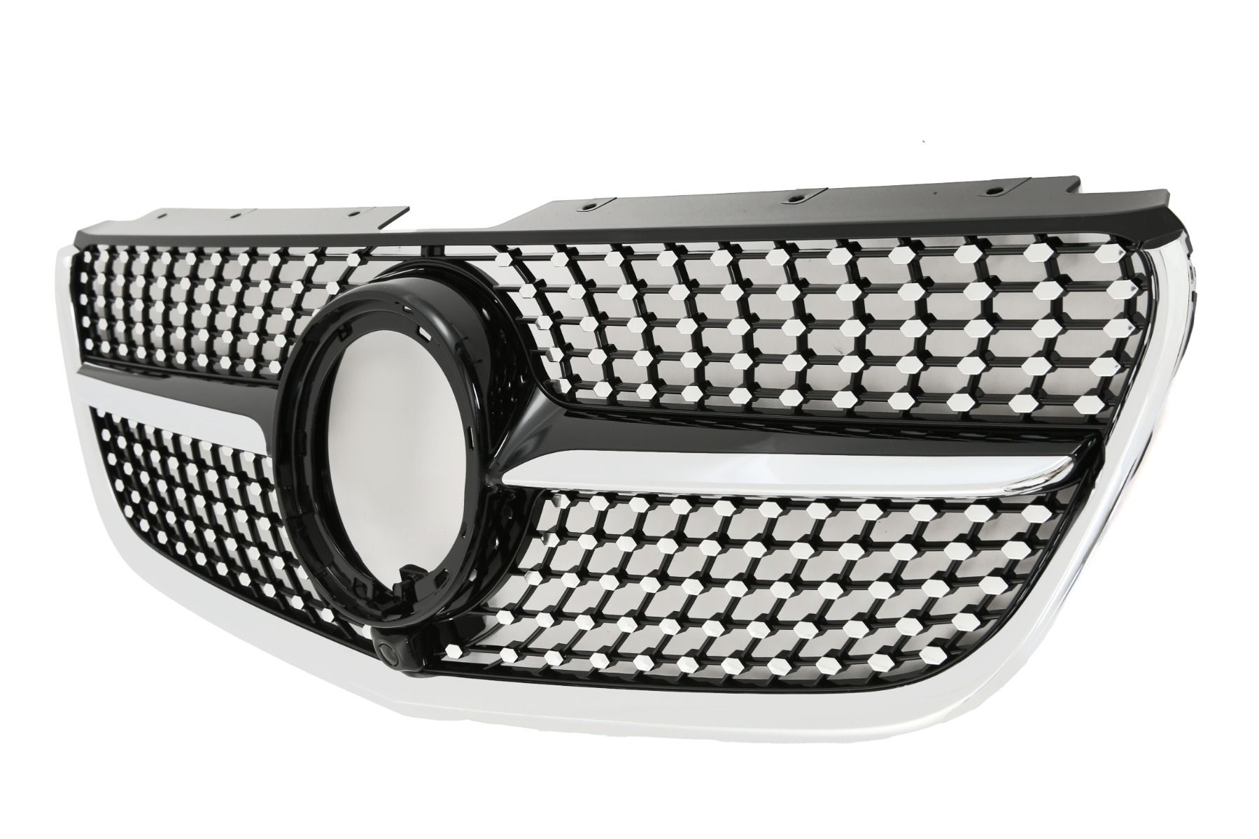 Grill Mercedes Vito W447 (2019-2025) Diamond Zwart/Chroom Camera