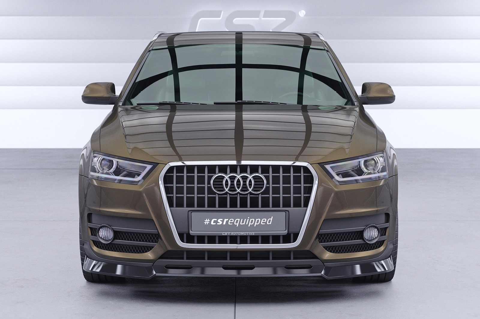Voorspoiler Audi Q3 (8U) Glans Zwart