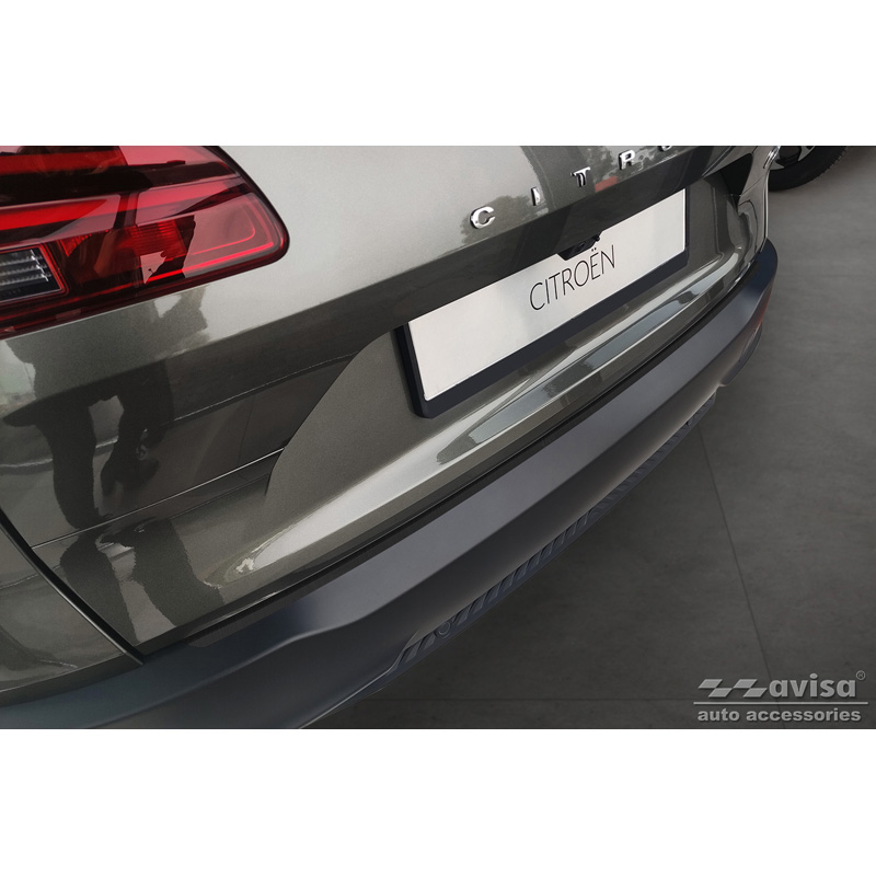 Zwart RVS Achterbumperprotector  Citroën C5 X 2021- 'Ribs'